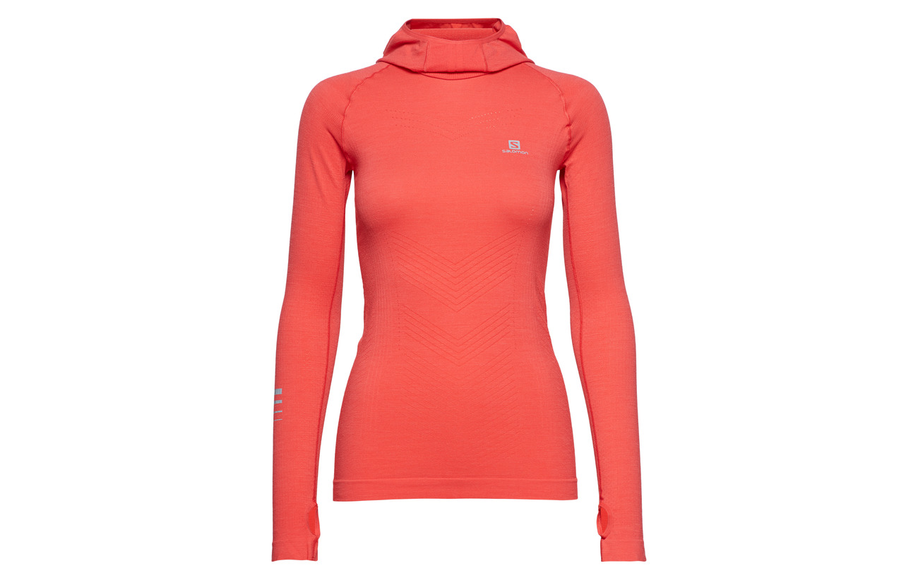 W Polyamide Laine Ls 54 Salomon Pro Lightning Elastane 2 Détails Hoodie 40 Seamless Équipement Hibiscus qHR7Iaw