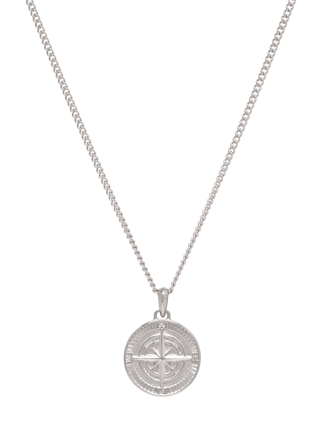 SAMIE Compas - Kette With Medallion Steel Silber - One Size - Herren