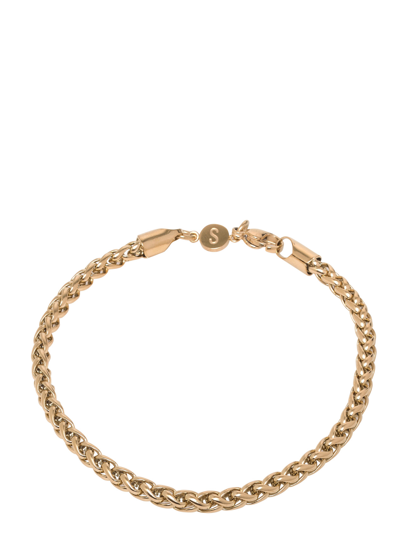 Samie Curb Chain - Bracelet Gold-Plated, 21, Gold, Smykker > Armbånd, Herre