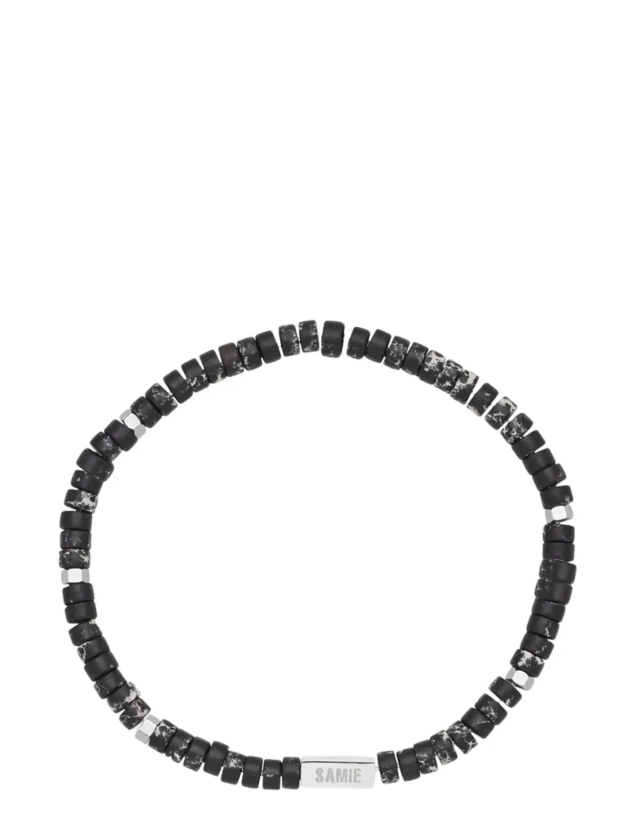 SAMIE Evolution - Slim Armband With Schwarz Beads Schwarz - 17 - Herren