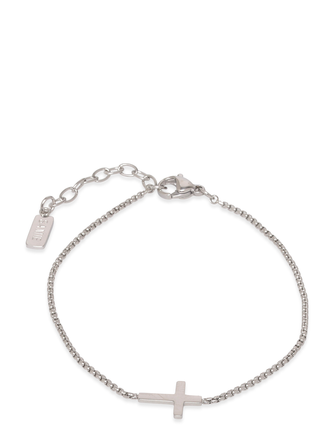 Samie Cross - Bracelet Steel, One Size, Silver, Smykker > Armbånd, Herre