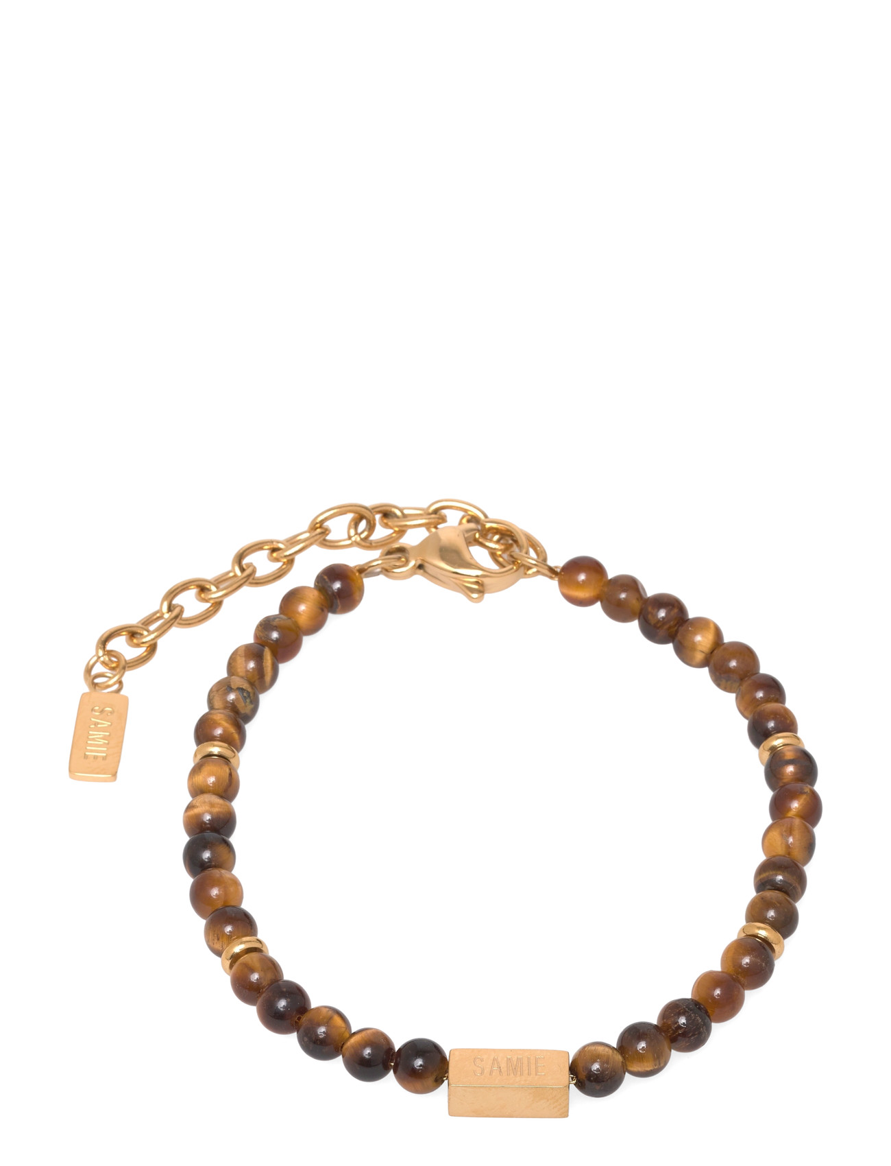 Samie Neo - Bracelet With Brown Pearls, One Size, Brown, Smykker > Armbånd, Herre