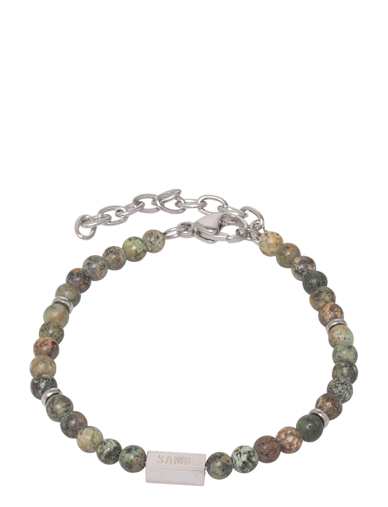 Samie Neo - Bracelet With Green Pearls, One Size, Green, Smykker > Armbånd, Herre