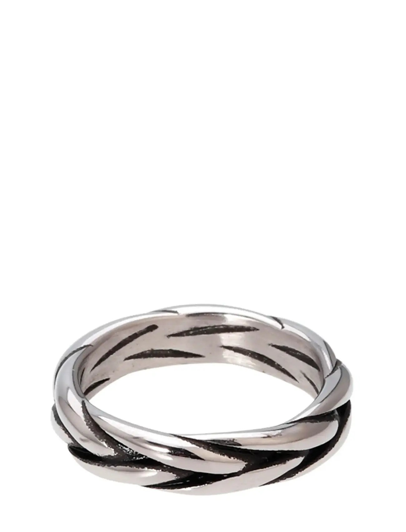 Samie Rope - Twisted Steel Ring, 56, Silver, Smykker > Ringe, Herre