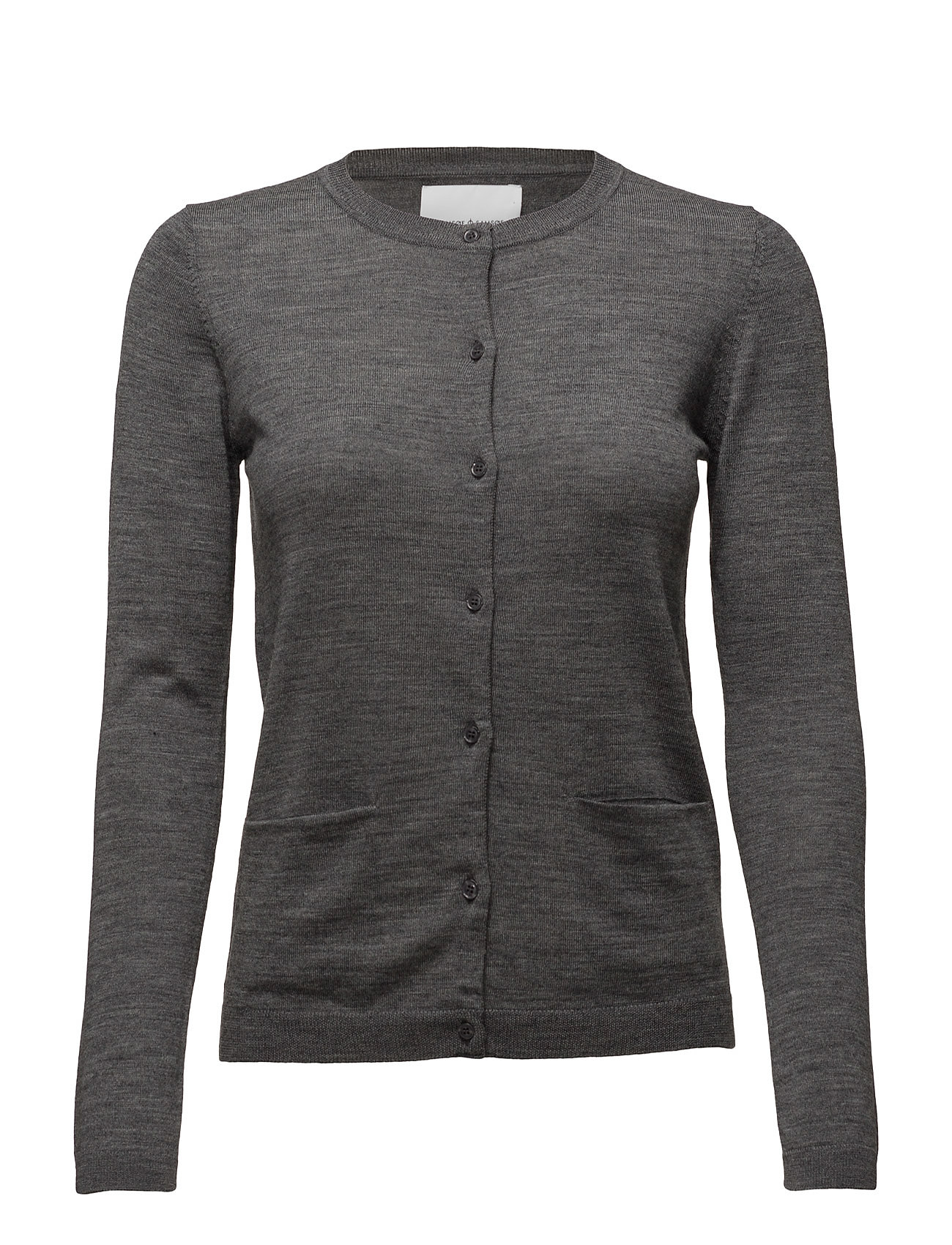 Sanella Cardigan 3111 Gebreide Trui Grijs Samsoe samsoe samsoe kopen in de aanbieding