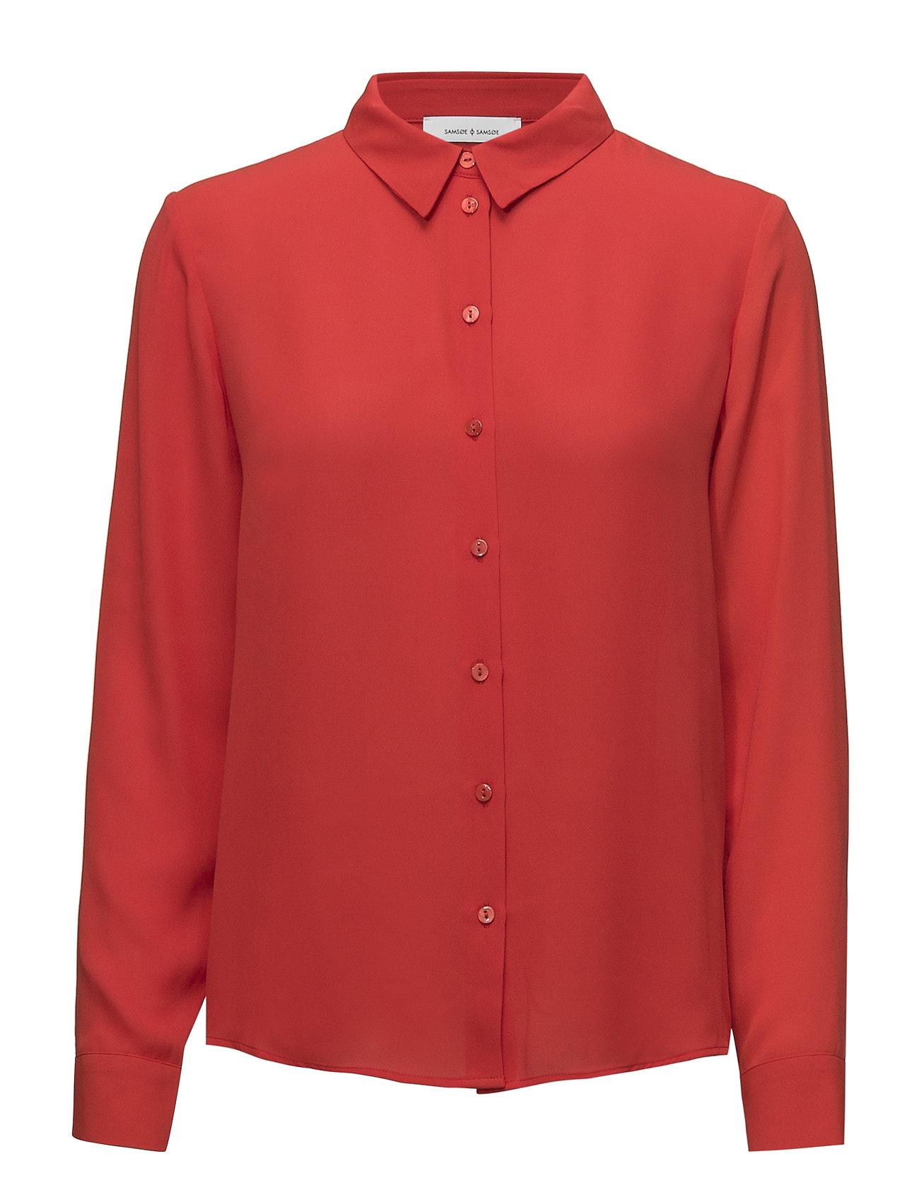 Milly Np Shirt 3973 (Flame Scarlet) (£71) - Samsøe & Samsøe - Blouses ...