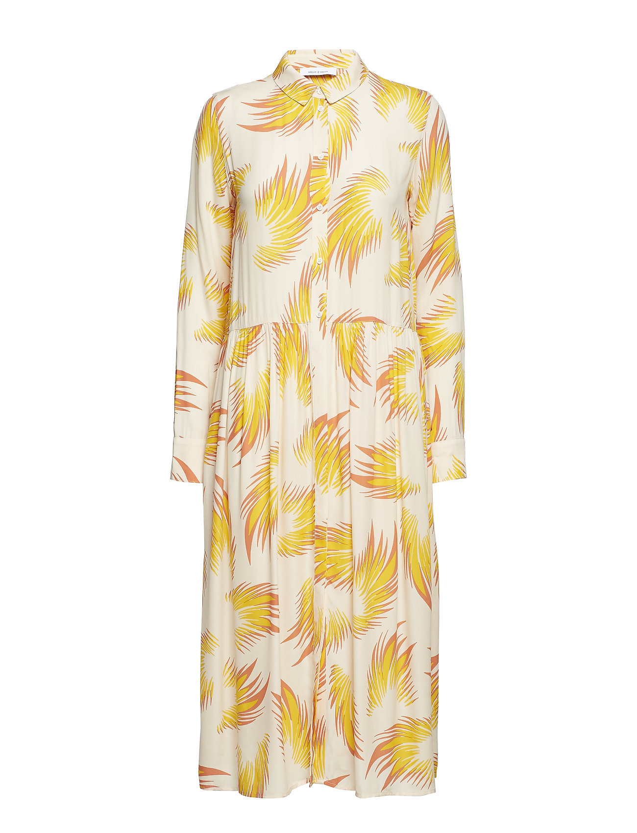 Ursula Ls Dress Aop 8083 Jurk Knielengte Geel Samsoe samsoe samsoe kopen in de aanbieding