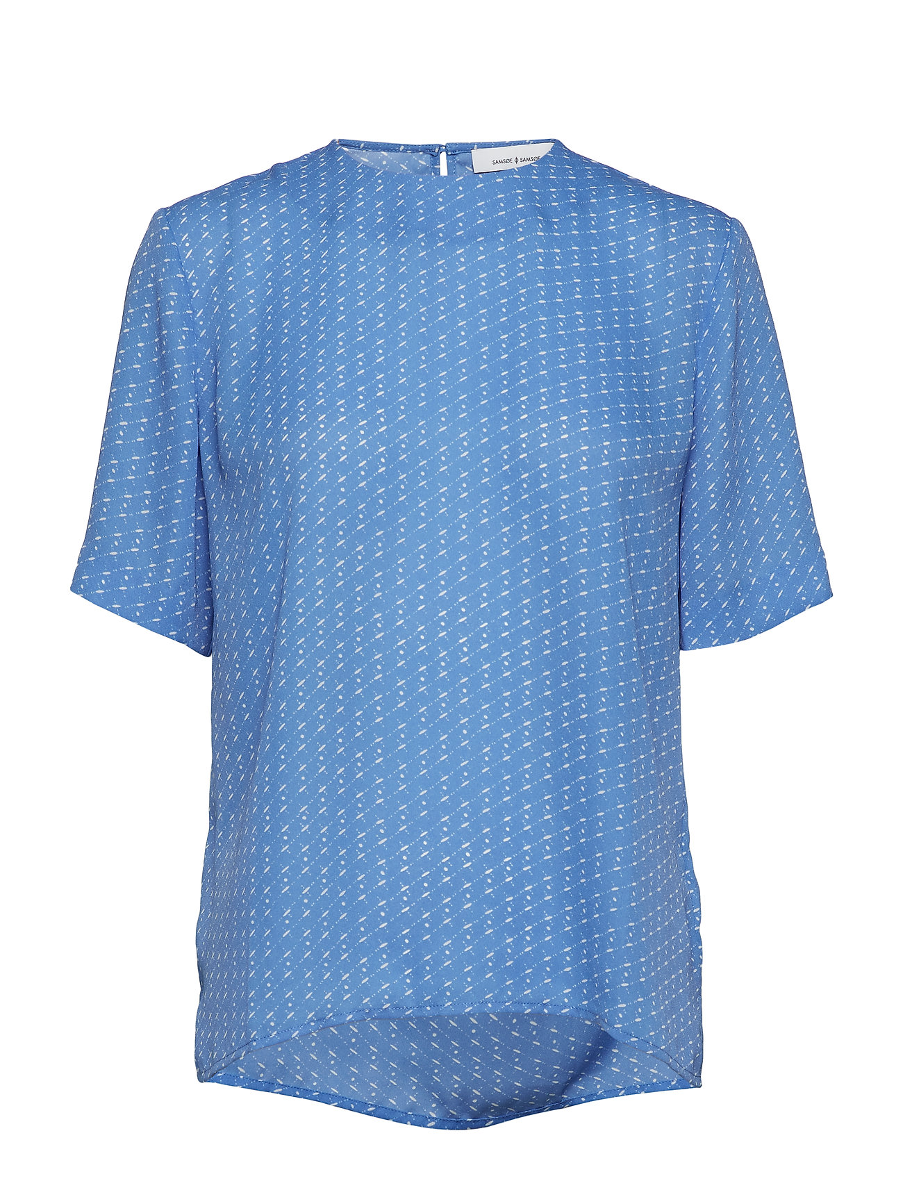 Amabel Ss Aop 6891 Blouse Korte Mouwen Blauw Samsoe samsoe samsoe kopen in de aanbieding