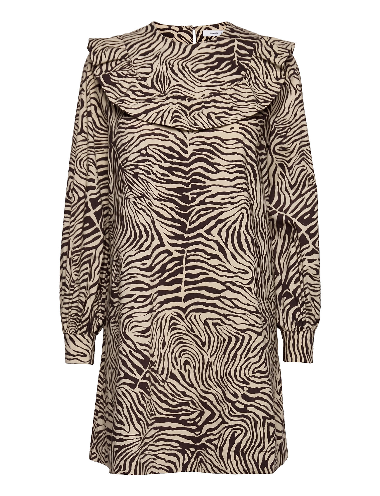 Odette Dress Aop 10783 Knelang Kjole Brown Samsøe Samsøe