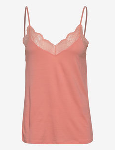 Linda top 13114 - blouses zonder mouwen - coral haze