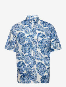 Taro NJ shirt aop 6971 - basic shirts - blue sea shell