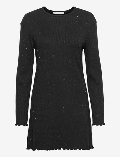 Layla short dress 14171 - strikkede kjoler - black
