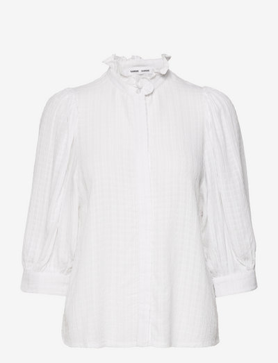 Mejsi shirt 14132 - långärmade blusar - white