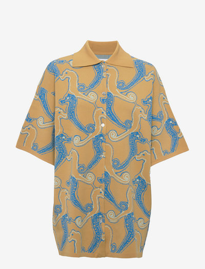 Rhey ss shirt 14371 - cardigans - aqua seahorse