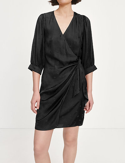 Samsøe Samsøe Celestina Wrap Dress 14025 (Black), (83.85 €) | Large  selection of outlet-styles | Booztlet.com