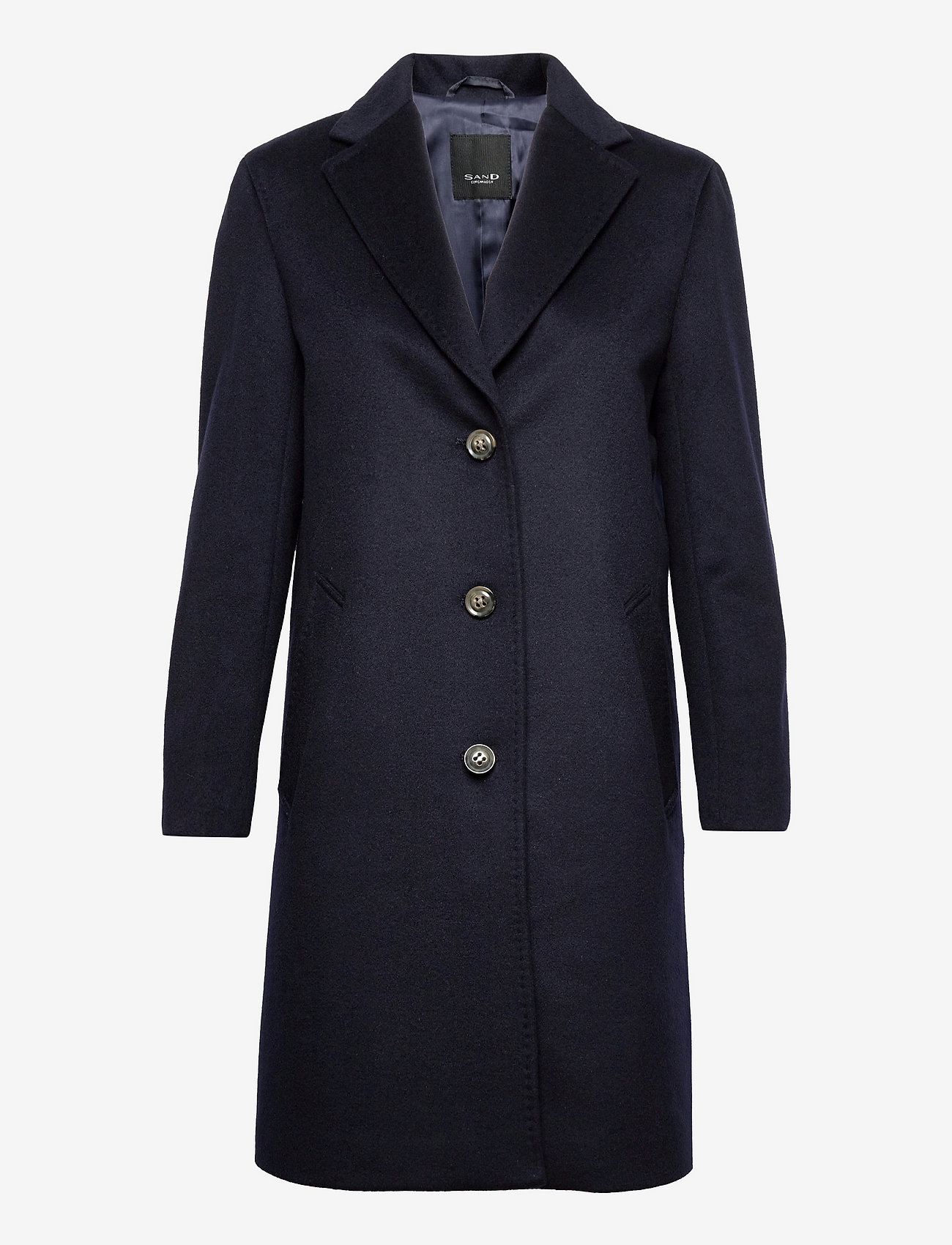 SAND - Cashmere Coat W - Ecre - vinterkappor - medium blue - 0