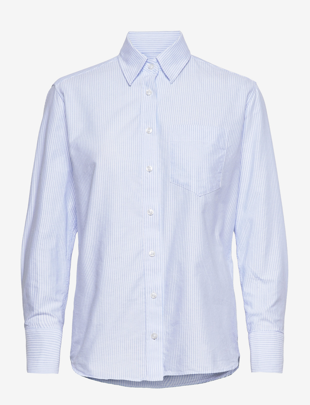 SAND - Oxford Striped W - Iveris - langærmede skjorter - light blue - 0