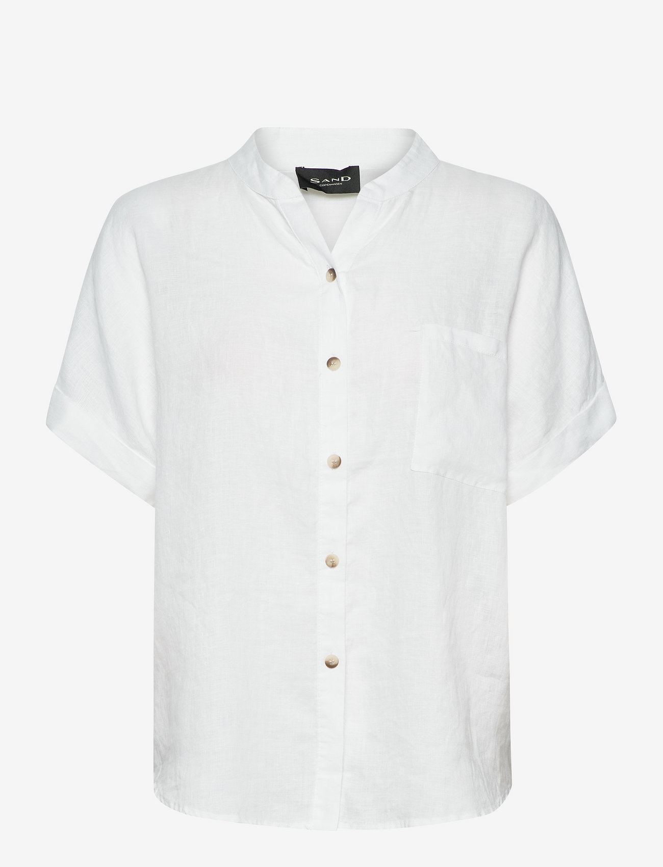 SAND - 3464 - Adria - kortermede skjorter - optical white - 0