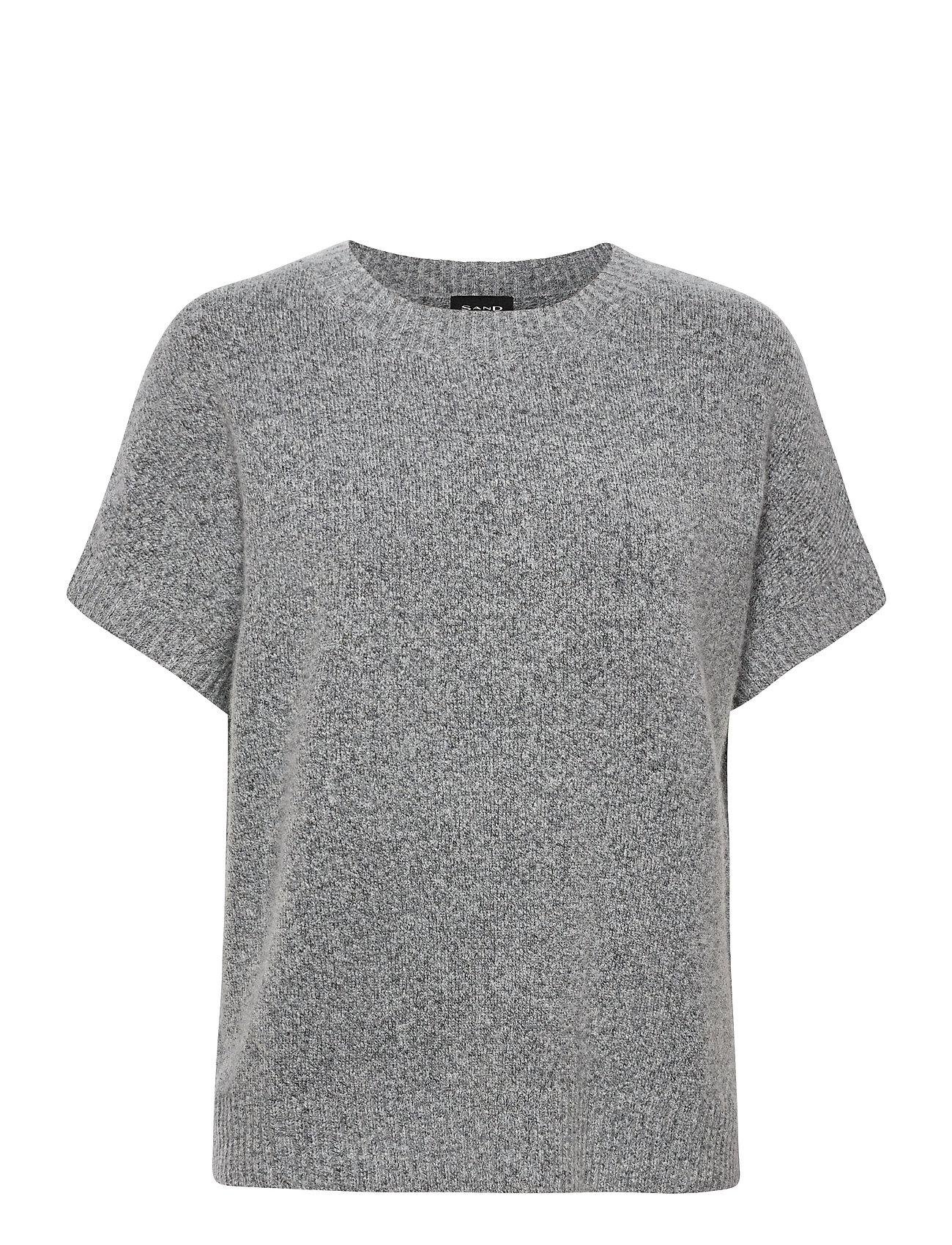 5210 - Izadi T-Shirts & Tops Knitted T-Skjorte/tops Grå SAND