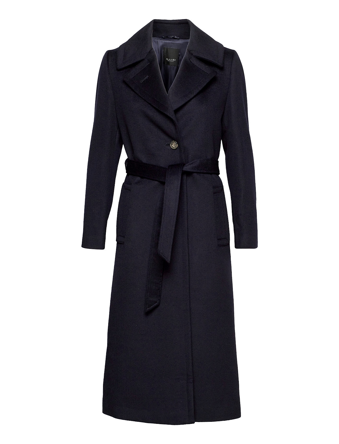 Cashmere Coat W - Clareta Belt Outerwear Coats Winter Coats Sininen SAND
