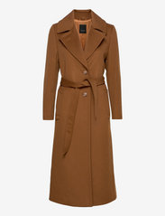 Cashmere Coat W - Clareta Belt - BROWN