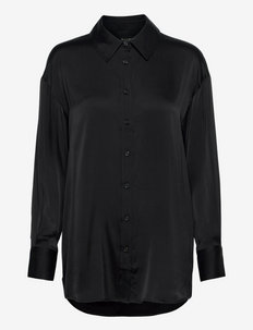 3176 Matt - Saki - langærmede skjorter - black