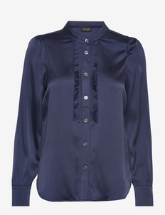 3176 Matt Pre - Latia P Frill - blouses met lange mouwen - medium blue