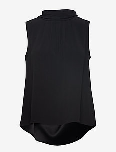 Crepe Satin Back - Prosa Top - BLACK