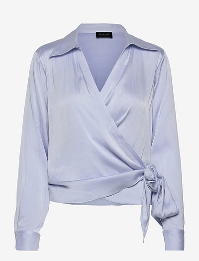 3176 Matt - Wrap - blouses met lange mouwen - blue
