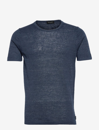 Linen - T-Shirt - kortærmede t-shirts - medium blue