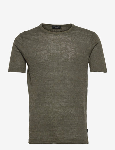 Linen - T-Shirt - kortærmede t-shirts - olive/khaki