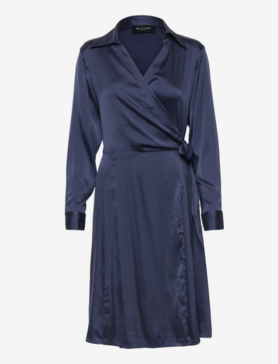 3176 Matt Main - Wrap Dress N - susiaučiamos suknelės - medium blue