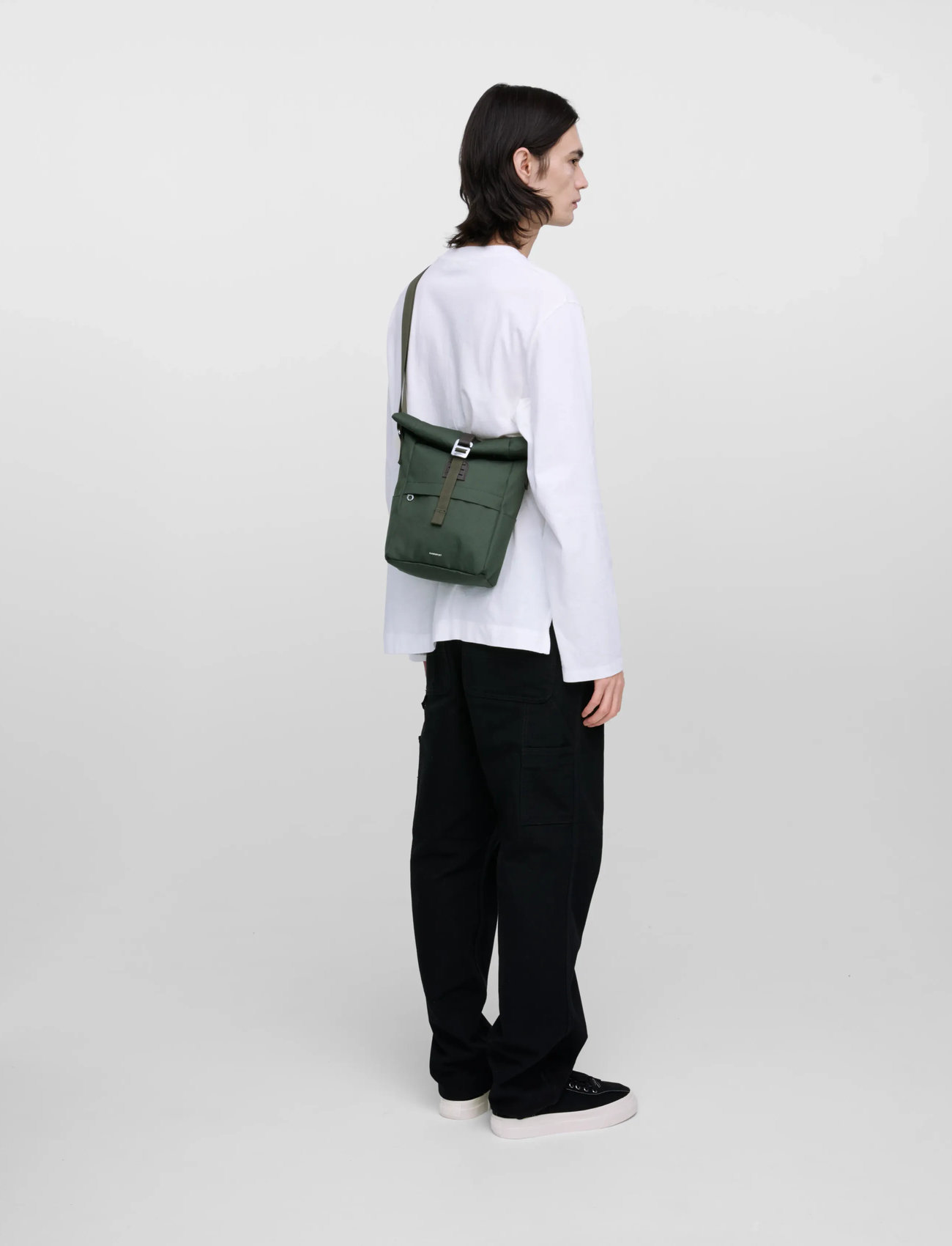 SANDQVIST Icon Sacoche, One Size, Khaki green, Tasker > Skuldertasker, Herre