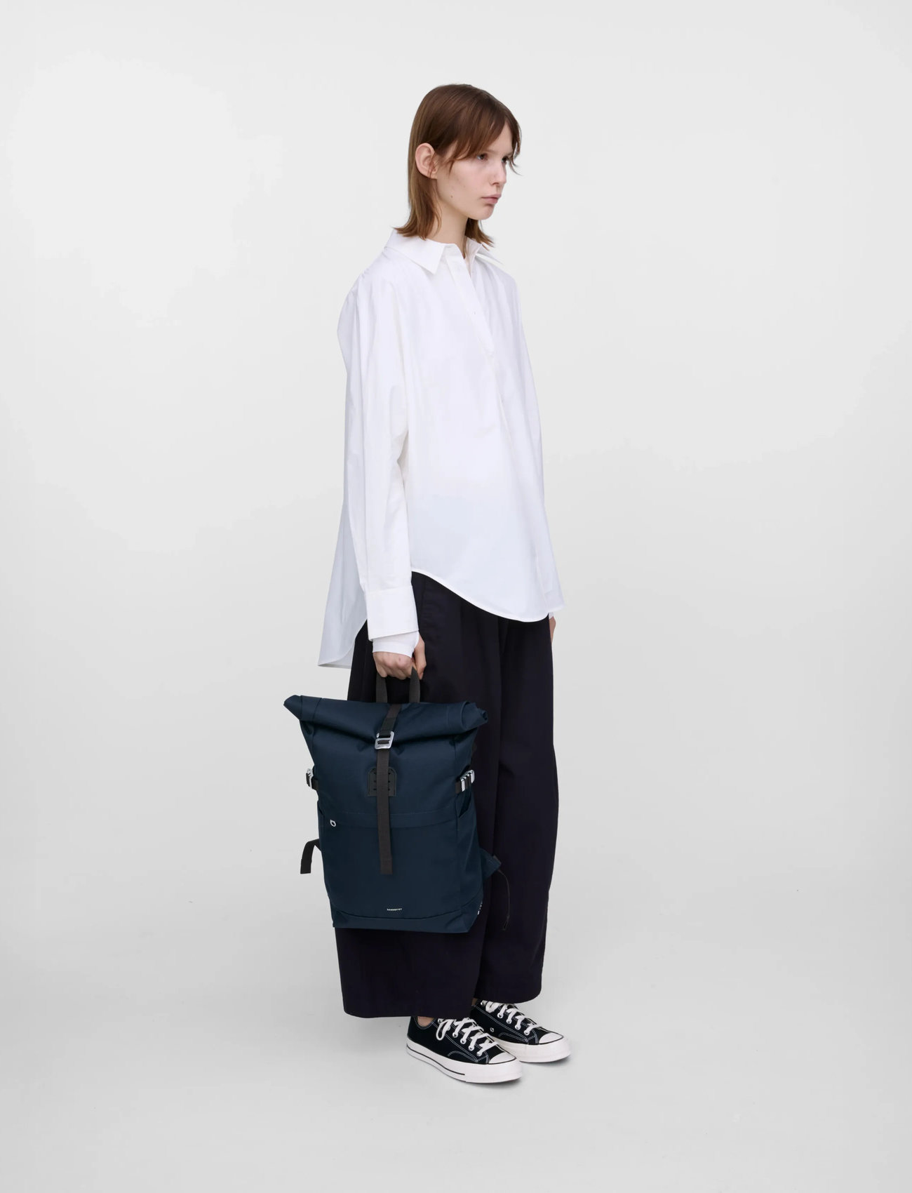 SANDQVIST Icon Rolltop Backpack M, One Size, Navy, Tasker > Rygsække, Herre