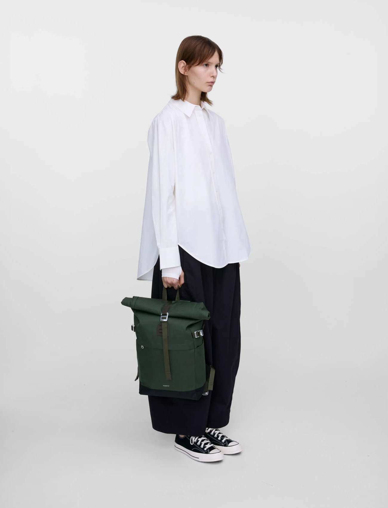 SANDQVIST Icon Rolltop Backpack M, One Size, Khaki green, Tasker > Rygsække, Herre