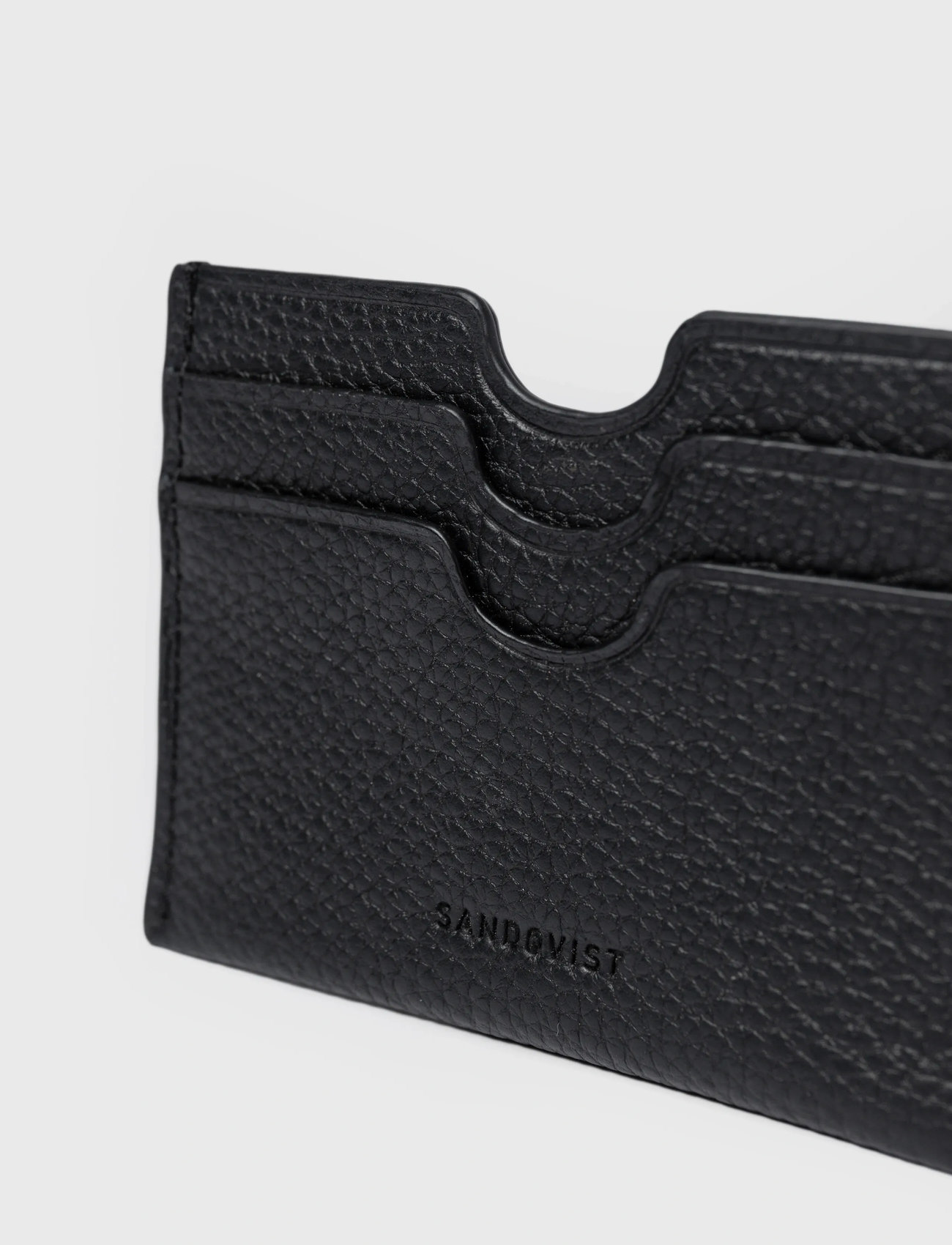 SANDQVIST Leather Card Case Multi Slot, One Size, Black, Kortholdere Og Punge > Kortholder, Dame