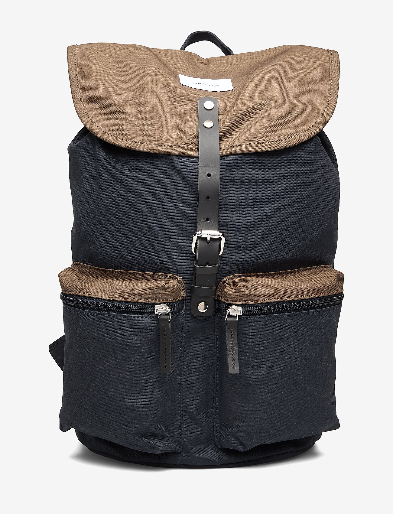 Roald (Multi Navy Olive With Black Leather) (447.50 kr Sandqvist Skoletasker Roald multi navy with black leather