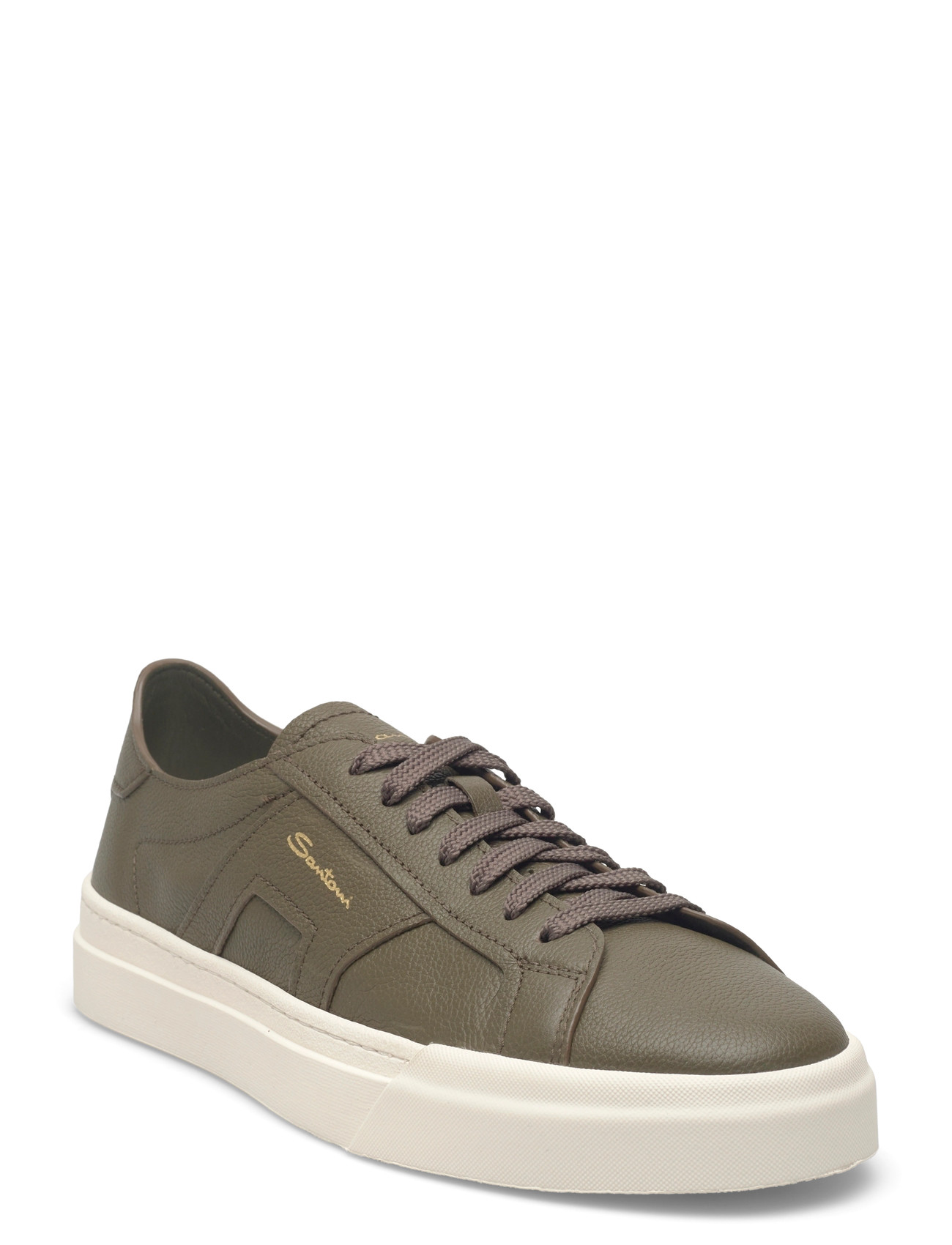 Santoni Dbs-Sf4, 43, Khaki green, Sneakers > Sneakers Med Lav Top, Herre
