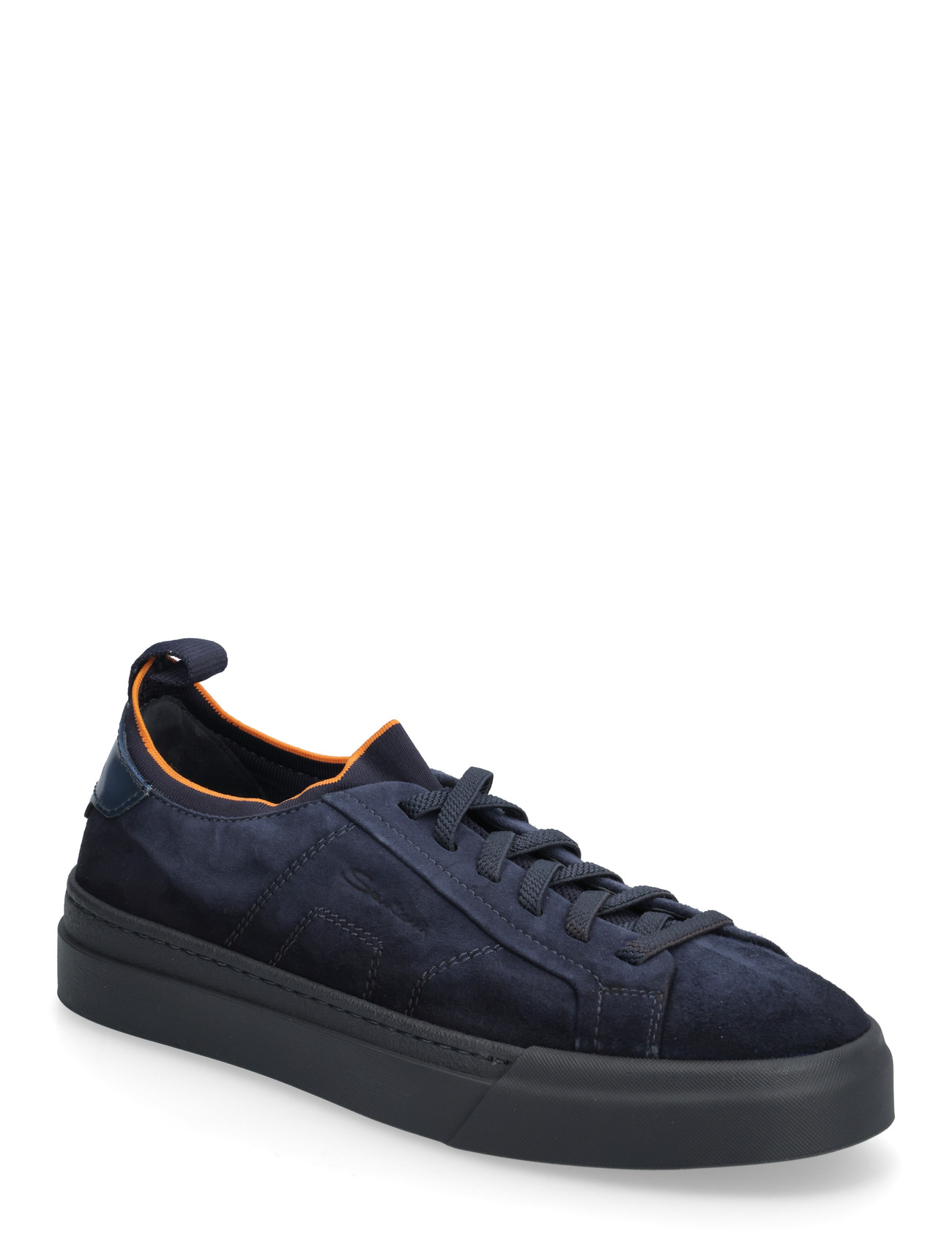 Santoni Dbs Unity, 40.5, Navy, Sneakers > Sneakers Med Lav Top, Herre