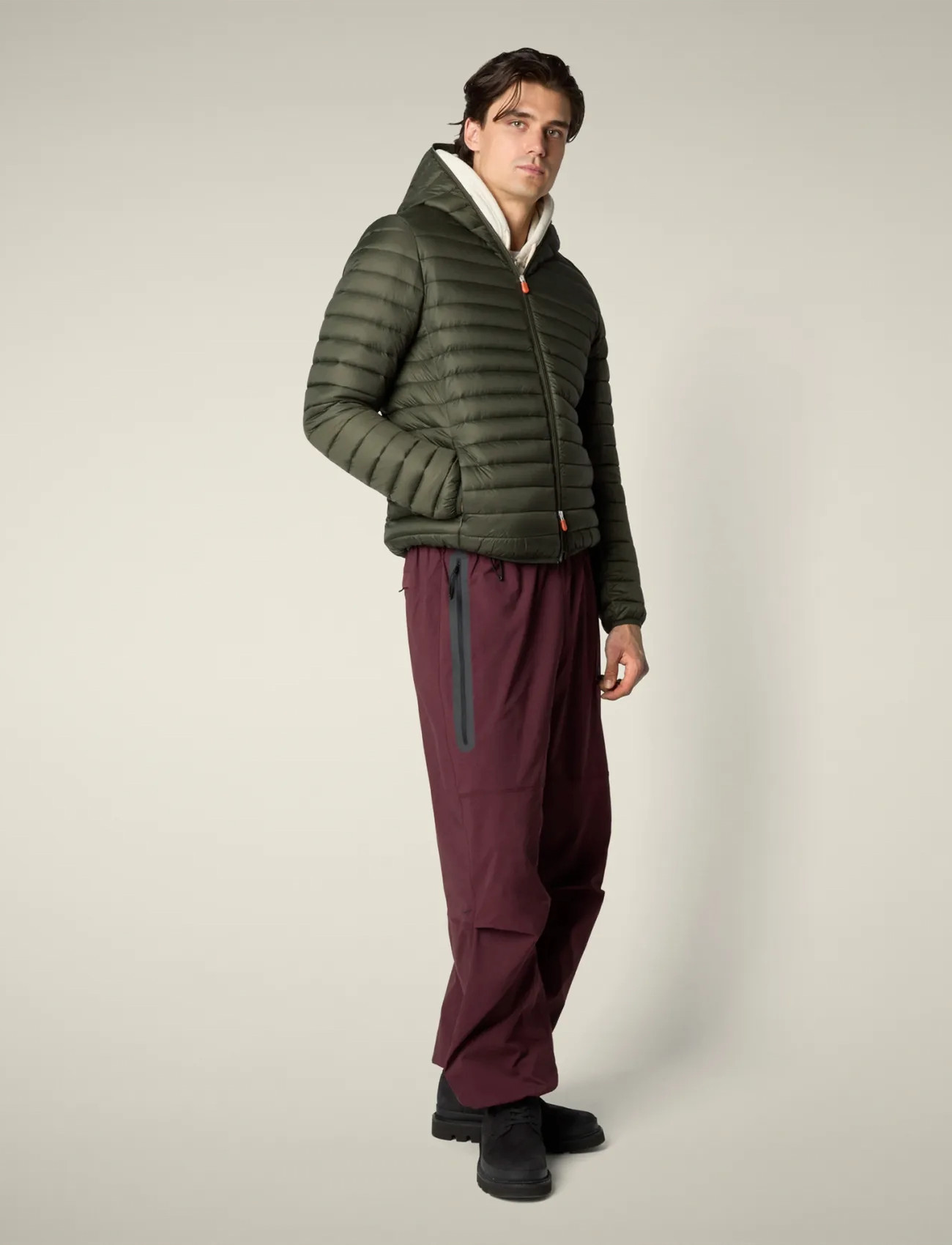 Save the Duck Donald Hooded Jacket, XL, Khaki green, Jakker > Vatterede Jakker, Herre