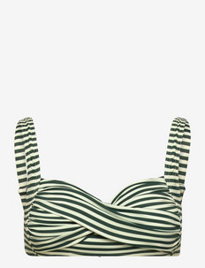 CAMOGLI - bedrade bikinitops - stripe kelp