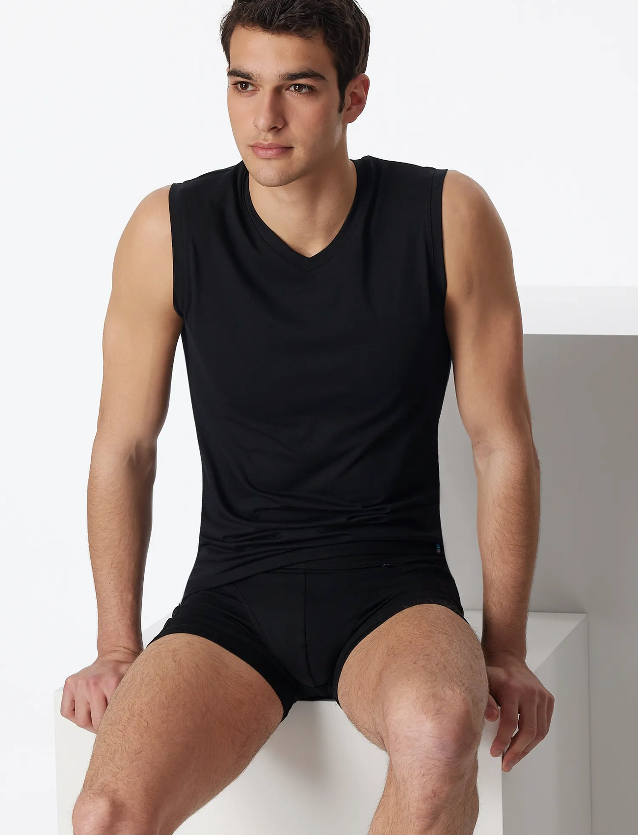 Schiesser Tank Top, L, Black, Nat- Og Loungewear > Pyjamasoverdele, Herre