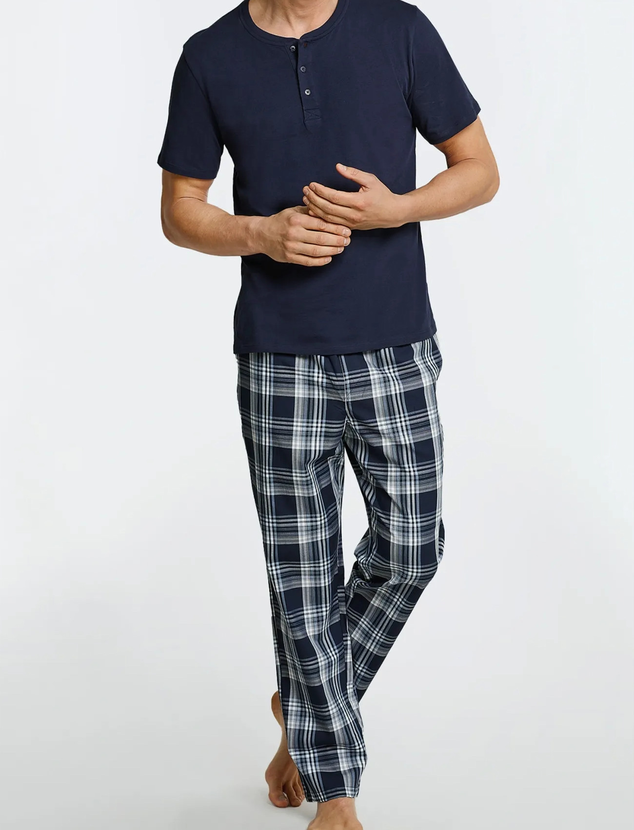 Schiesser Long Pants, L, Blue, Nat- Og Loungewear > Loungebukser, Herre