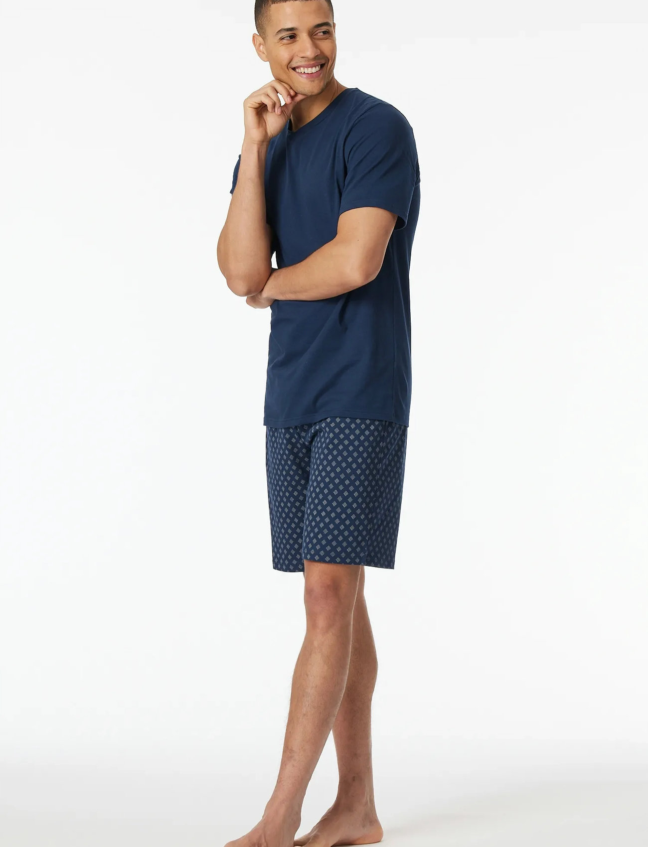 Schiesser Pyjama Short, XL, Navy, Nat- Og Opholdstøj > Pyjamas, Herre