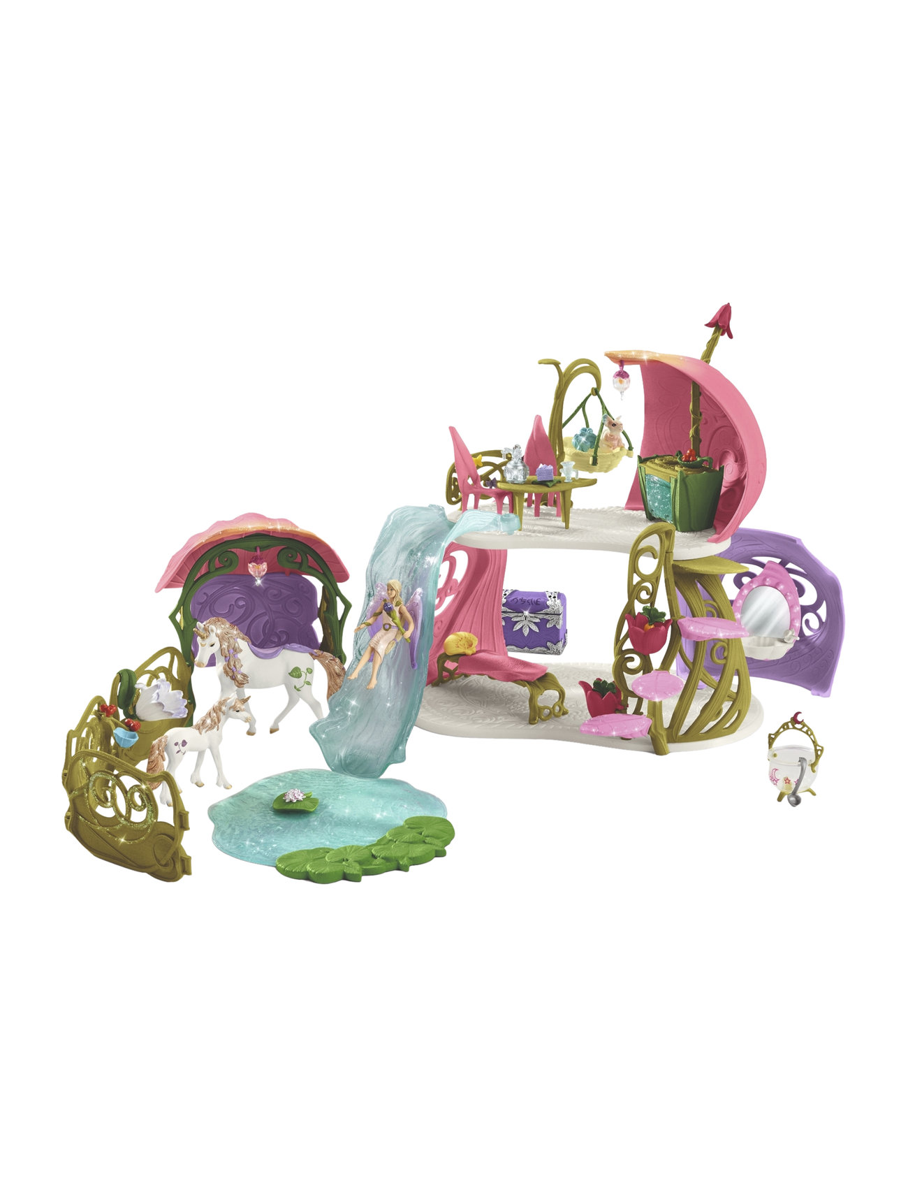 Schleich Glittering Flower House W/ Stable Toys Playsets & Action Figures Play Sets Multi/patterned Schleich