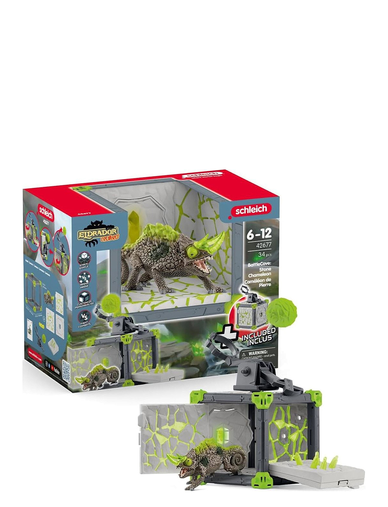 Schleich Battlecave St Chameleon Toys Playsets & Action Figures Action Figures Multi/patterned Schleich