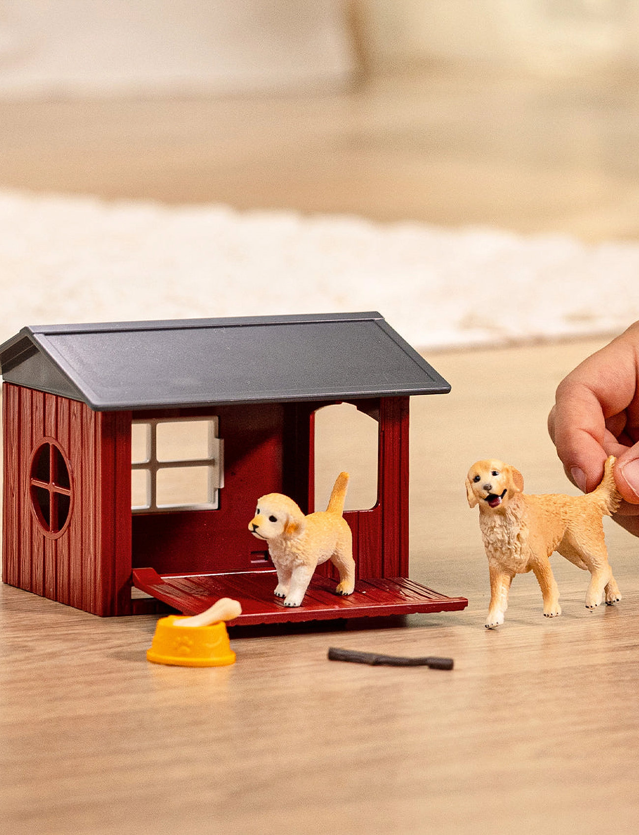 Schleich Schleich Dog Kennel With 2 Golden Retrievers, One Size, Multi/patterned, Legesæt Og Actionfigurer > Legesæt, Børn