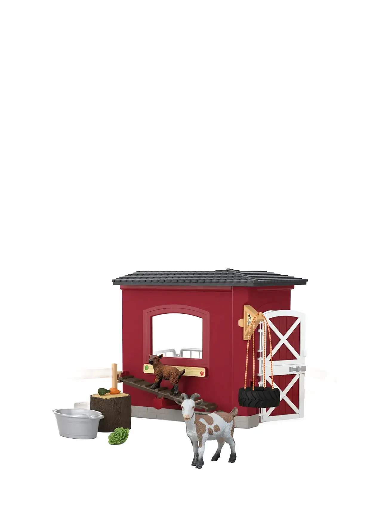 Schleich Schleich Goat Stable, One Size, Red, Legesæt Og Actionfigurer > Actionfigurer, Børn