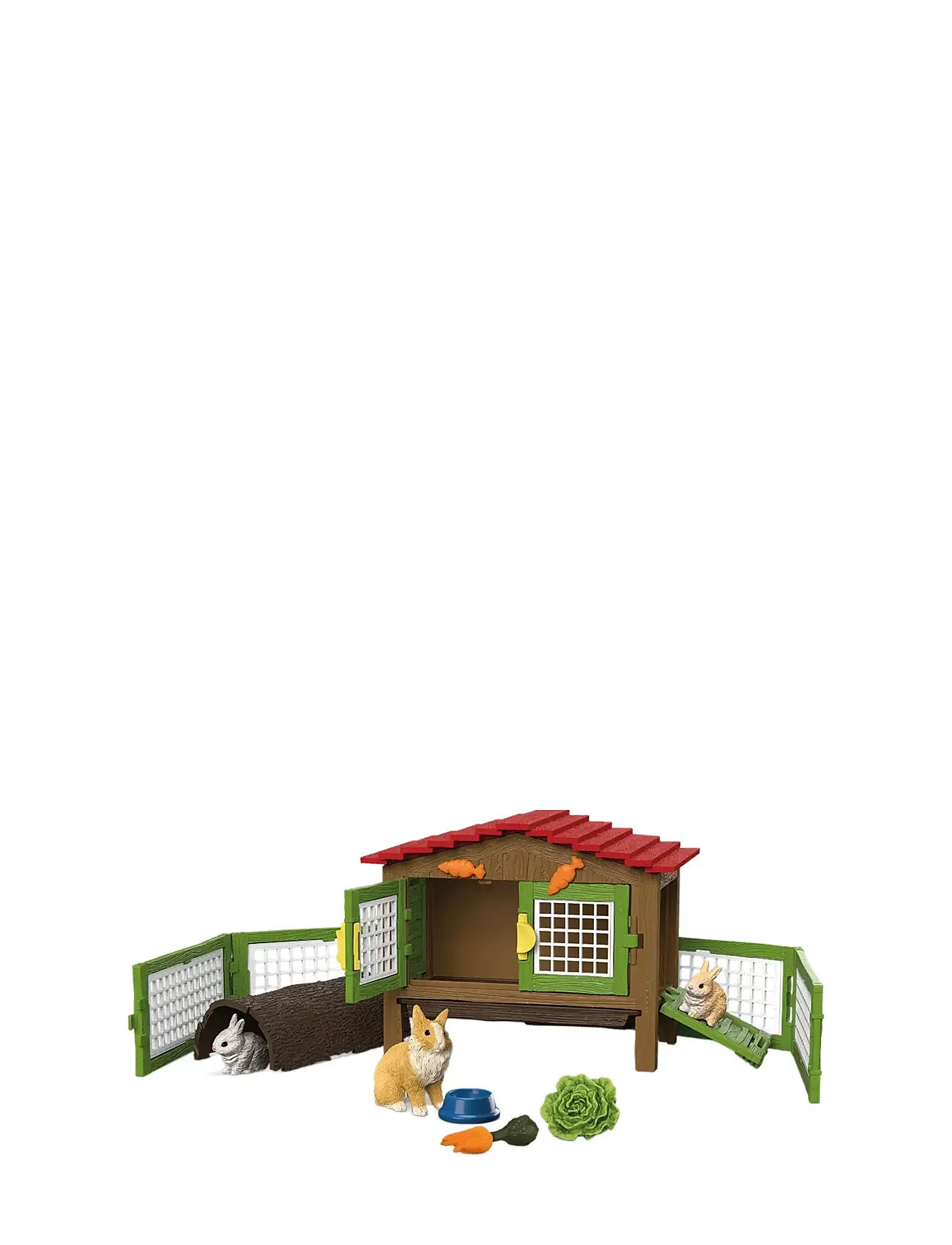 Schleich Rabbit Hutch With 3 Rabbits Toys Playsets & Action Figures Play Sets Multi/patterned Schleich