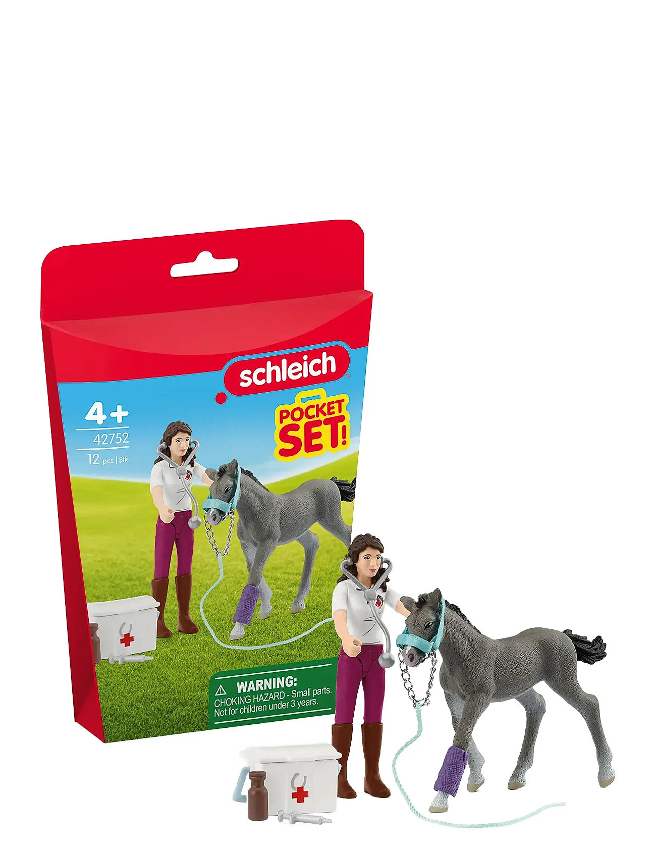 Schleich Pocket Set Mrs. Kramer With Foal Toys Playsets & Action Figures Play Sets Multi/patterned Schleich